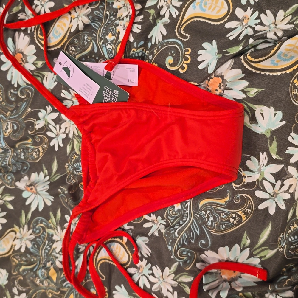 wild fable Red Tie-Side Bikini Bottom